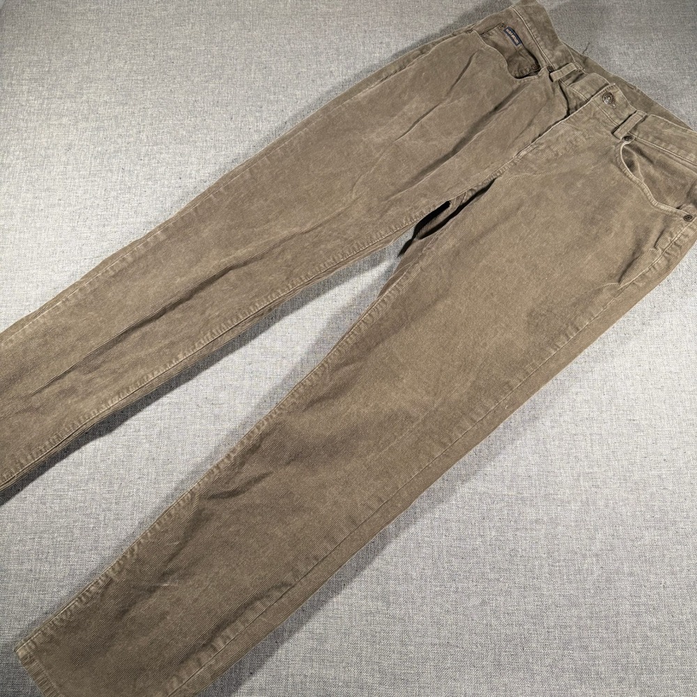 Brooks Brothers Corduroy Pants Mens 33x32 Brown Slim Fit 5-Pocket Trousers - Picture 2 of 9
